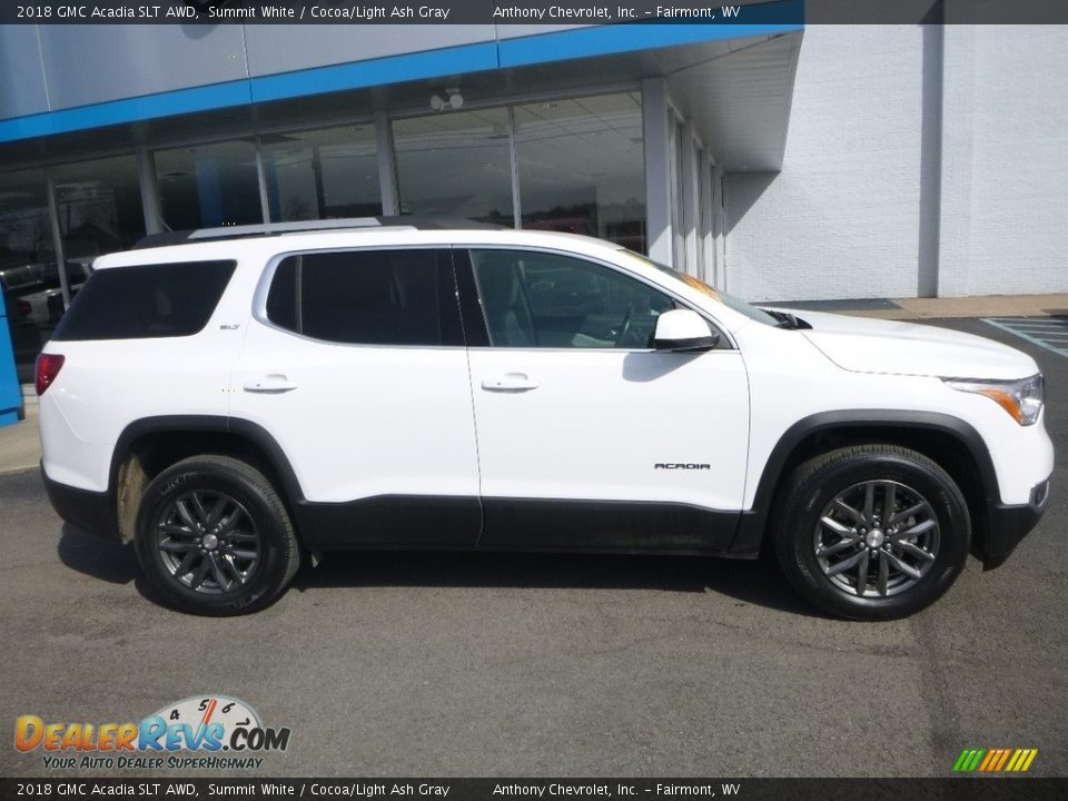 2018 GMC Acadia SLT AWD Summit White / Cocoa/Light Ash Gray Photo #3
