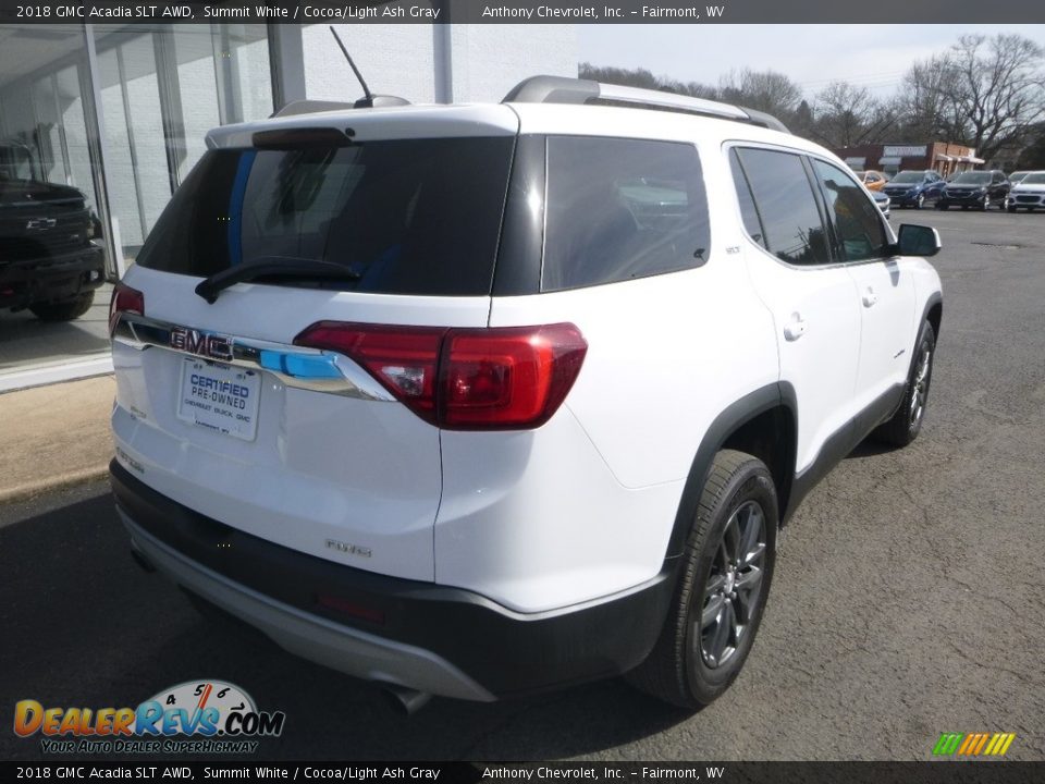 2018 GMC Acadia SLT AWD Summit White / Cocoa/Light Ash Gray Photo #4