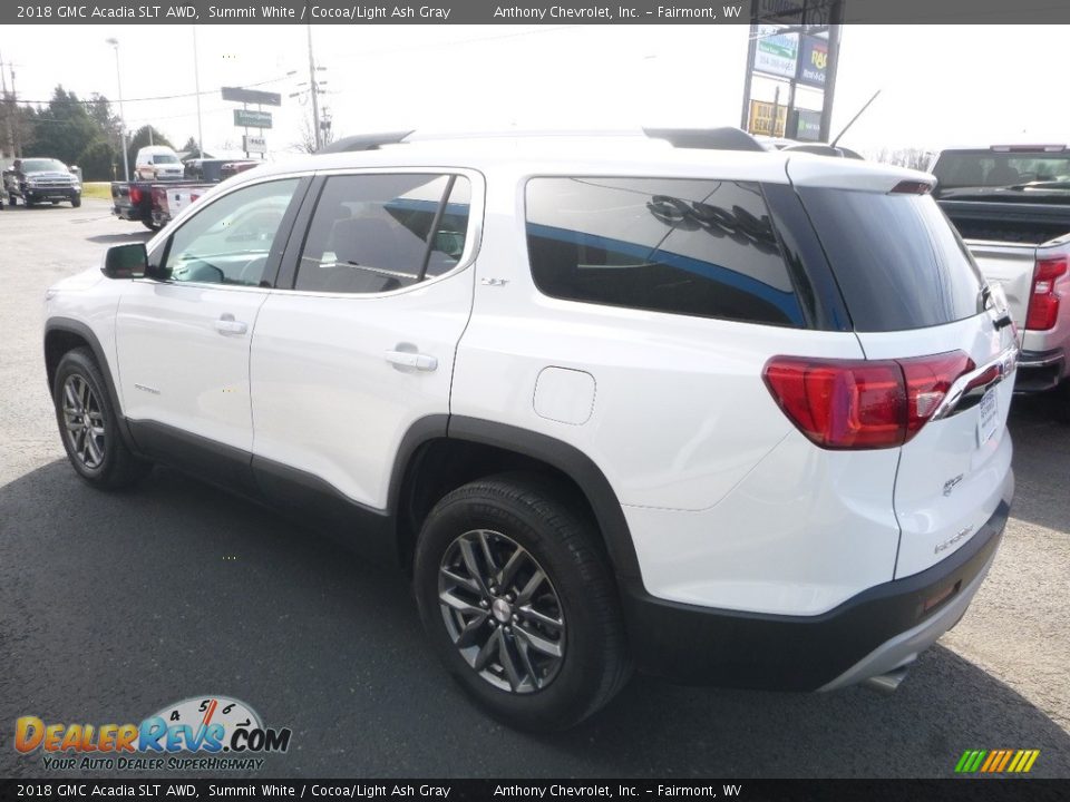 2018 GMC Acadia SLT AWD Summit White / Cocoa/Light Ash Gray Photo #6