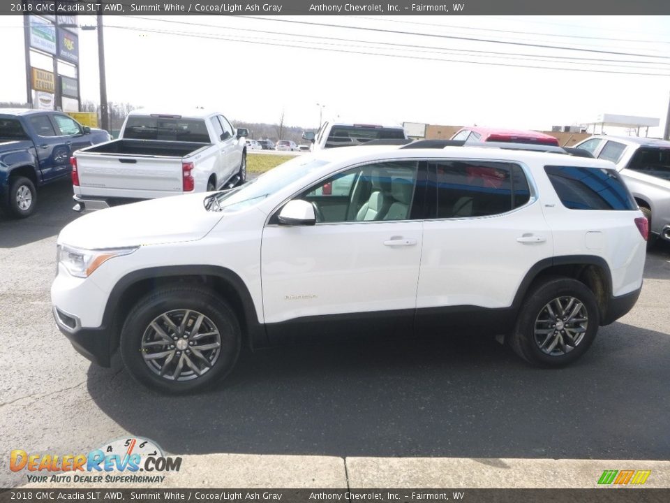 2018 GMC Acadia SLT AWD Summit White / Cocoa/Light Ash Gray Photo #7