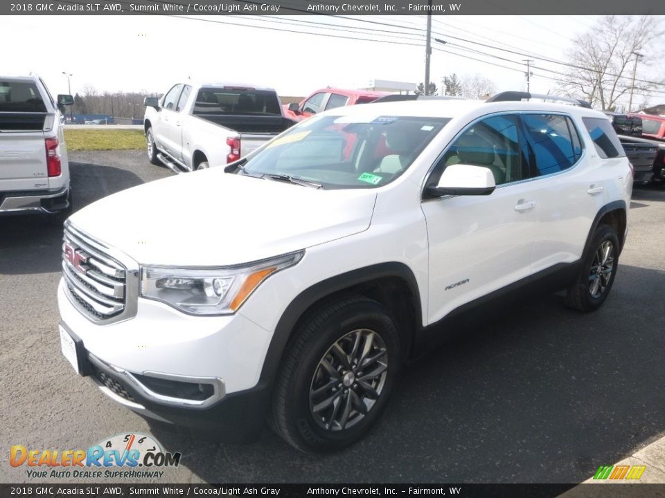 2018 GMC Acadia SLT AWD Summit White / Cocoa/Light Ash Gray Photo #8