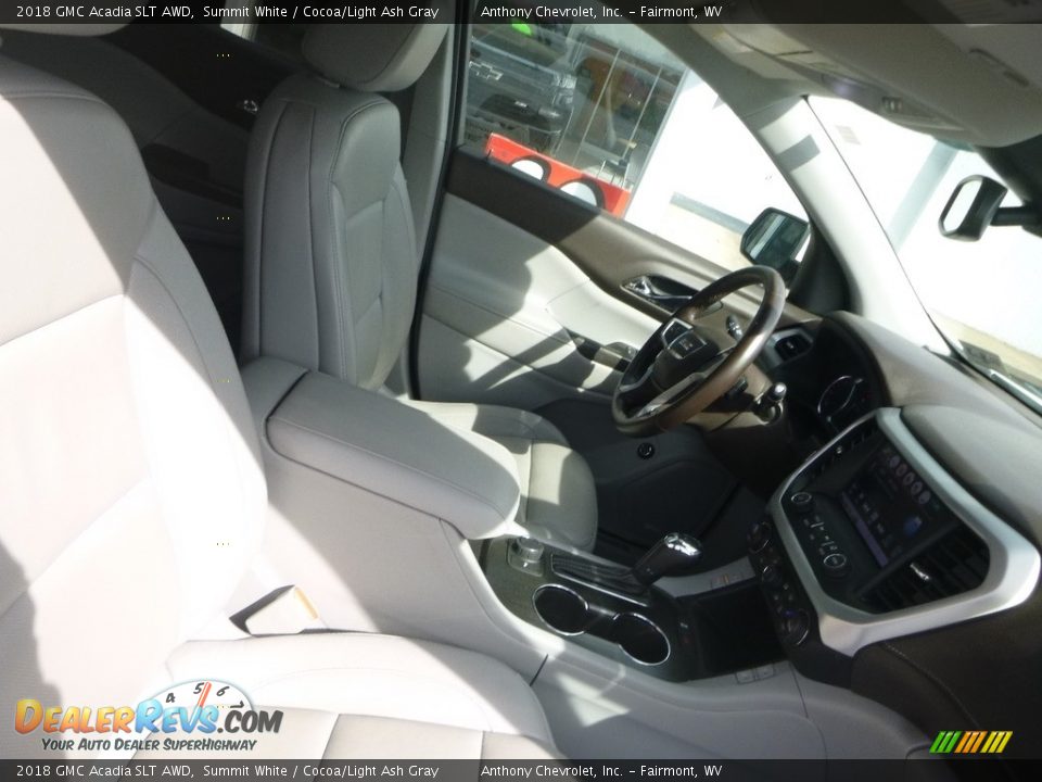 2018 GMC Acadia SLT AWD Summit White / Cocoa/Light Ash Gray Photo #10