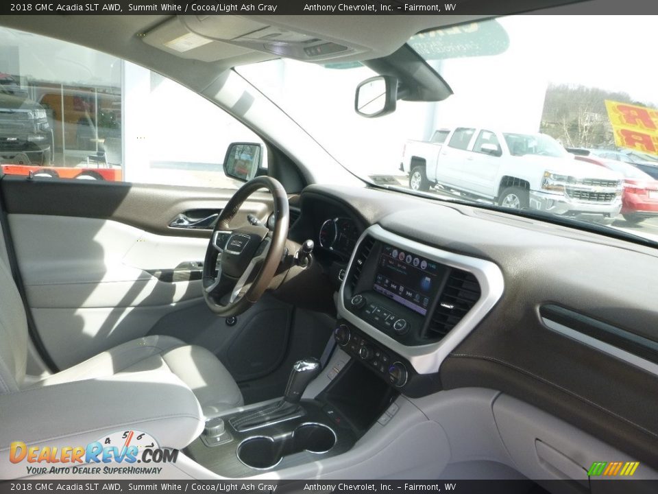 2018 GMC Acadia SLT AWD Summit White / Cocoa/Light Ash Gray Photo #11