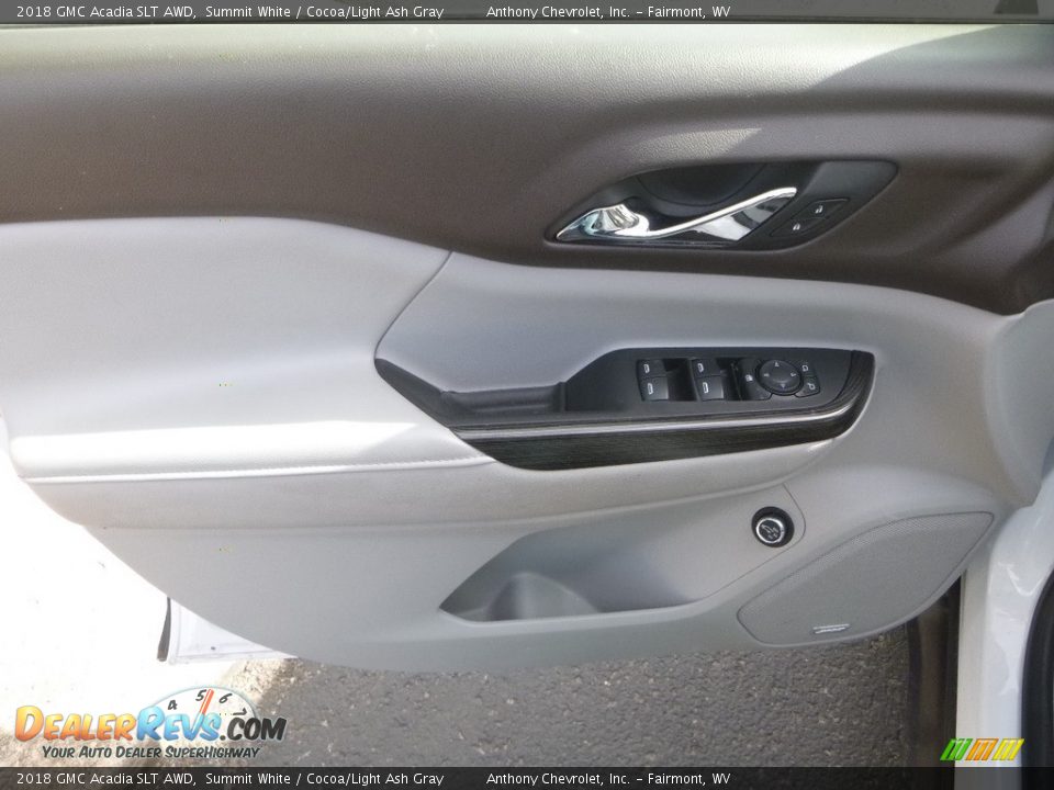 2018 GMC Acadia SLT AWD Summit White / Cocoa/Light Ash Gray Photo #14