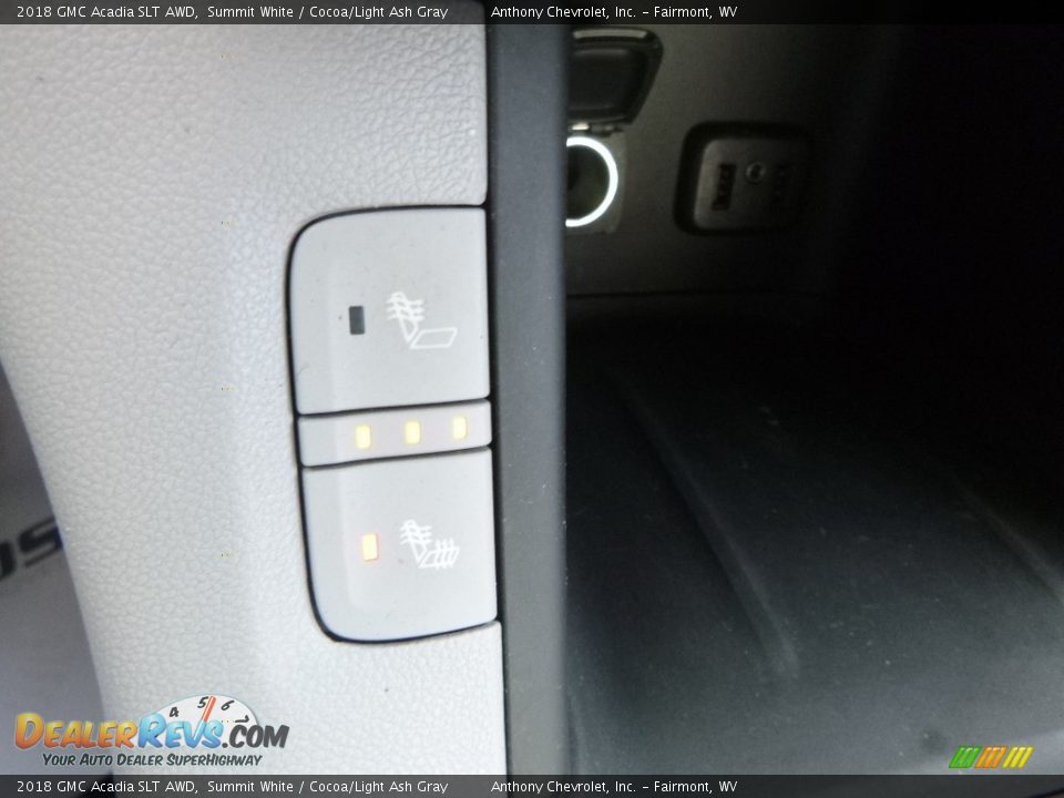 2018 GMC Acadia SLT AWD Summit White / Cocoa/Light Ash Gray Photo #20