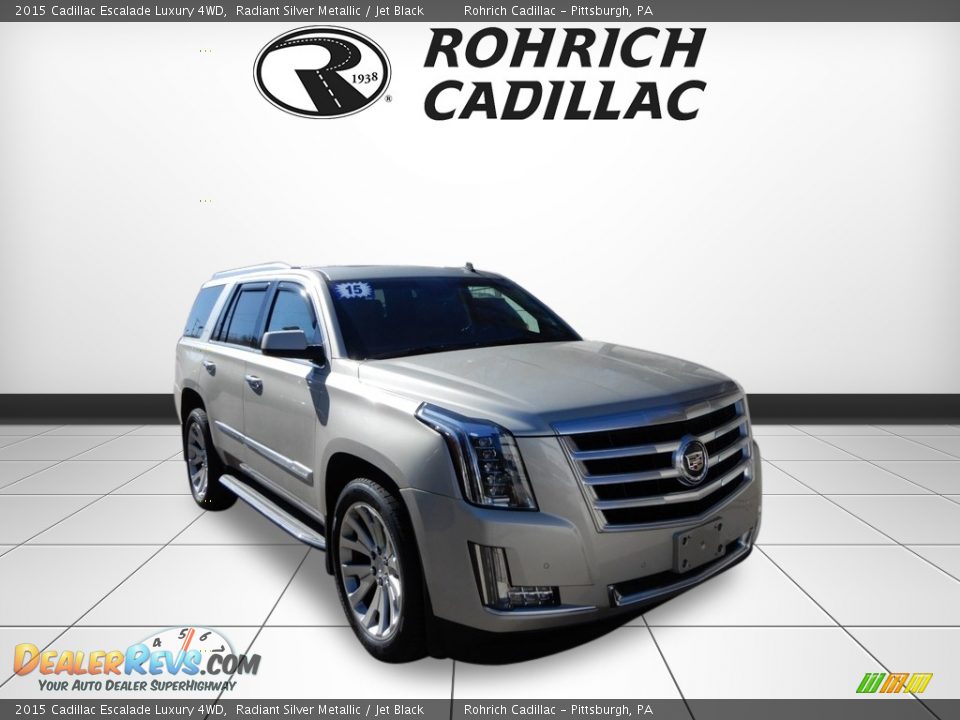 2015 Cadillac Escalade Luxury 4WD Radiant Silver Metallic / Jet Black Photo #7