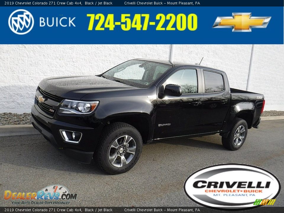 2019 Chevrolet Colorado Z71 Crew Cab 4x4 Black / Jet Black Photo #1