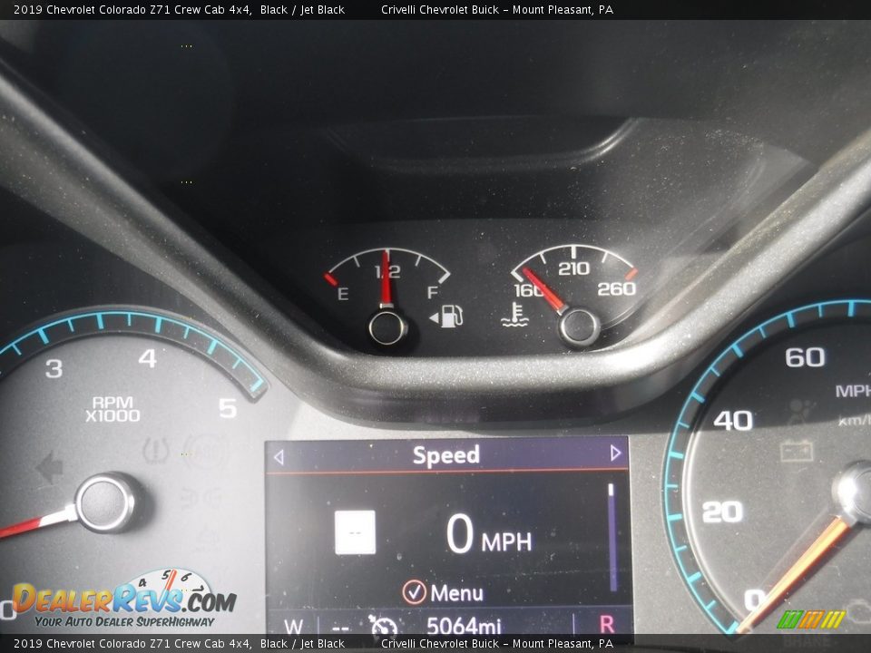 2019 Chevrolet Colorado Z71 Crew Cab 4x4 Black / Jet Black Photo #35
