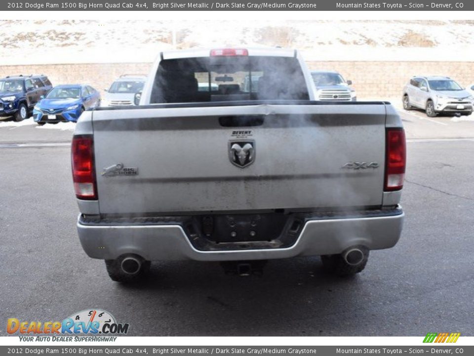 2012 Dodge Ram 1500 Big Horn Quad Cab 4x4 Bright Silver Metallic / Dark Slate Gray/Medium Graystone Photo #5