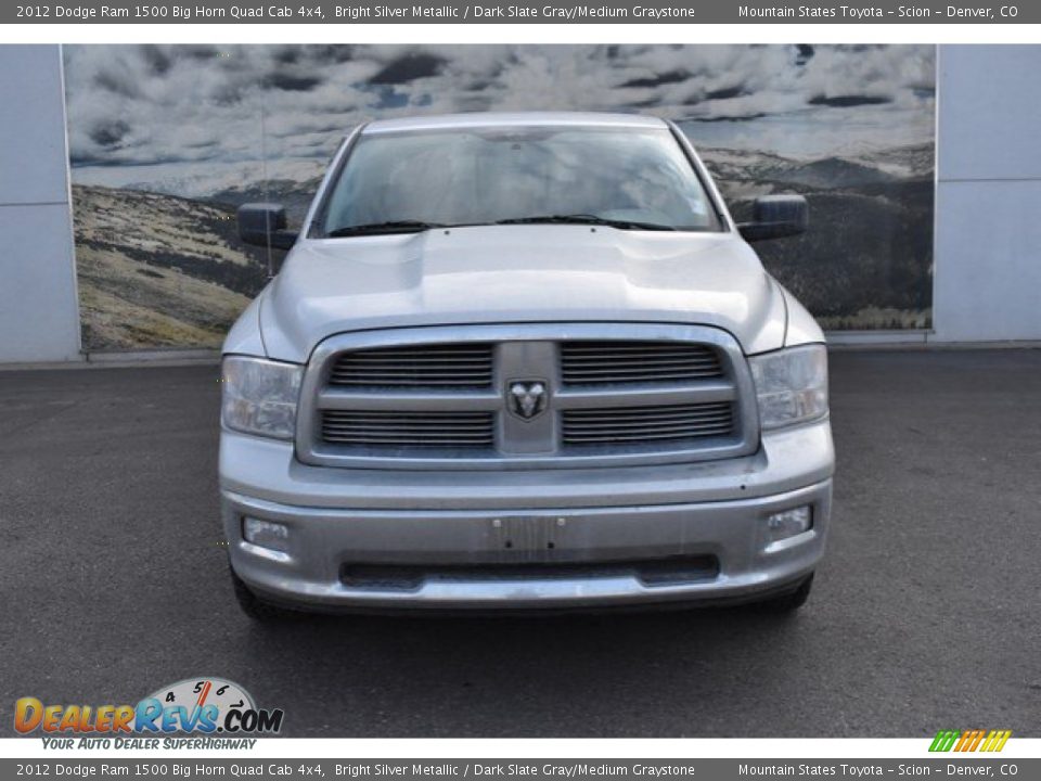 2012 Dodge Ram 1500 Big Horn Quad Cab 4x4 Bright Silver Metallic / Dark Slate Gray/Medium Graystone Photo #8