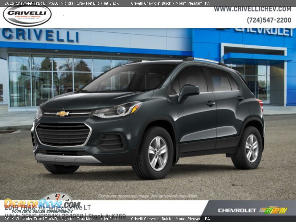 2019 Chevrolet Trax LT AWD Nightfall Gray Metallic / Jet Black Photo #1