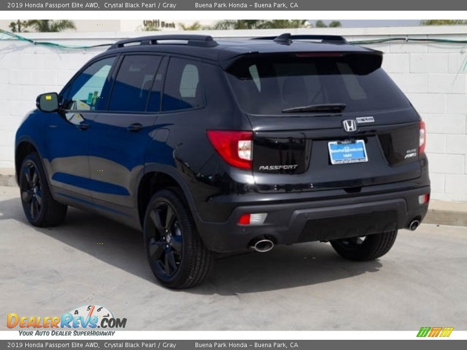 2019 Honda Passport Elite AWD Crystal Black Pearl / Gray Photo #2