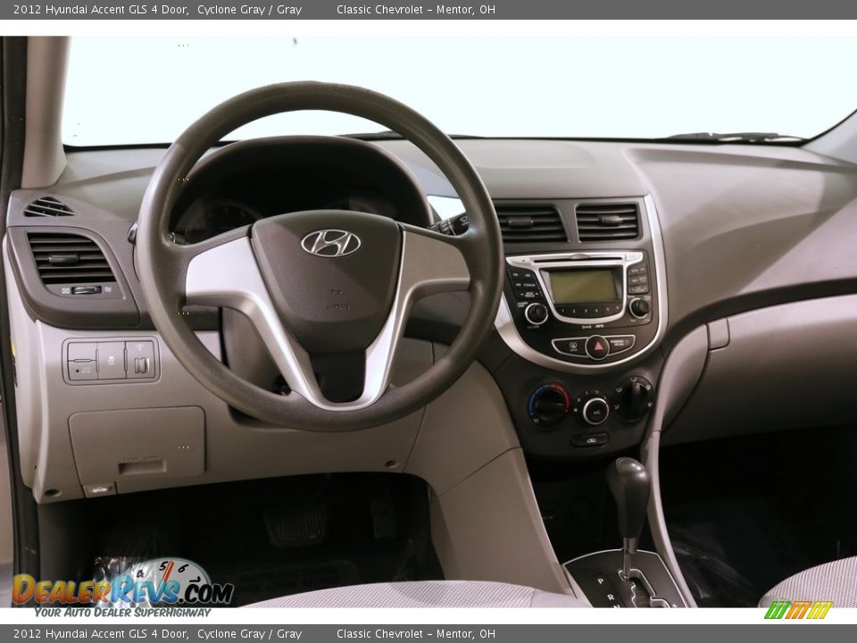 2012 Hyundai Accent GLS 4 Door Cyclone Gray / Gray Photo #6