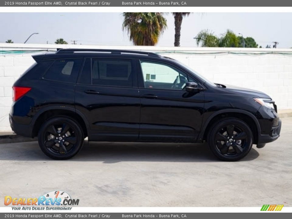 2019 Honda Passport Elite AWD Crystal Black Pearl / Gray Photo #8