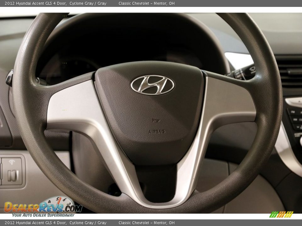 2012 Hyundai Accent GLS 4 Door Cyclone Gray / Gray Photo #7