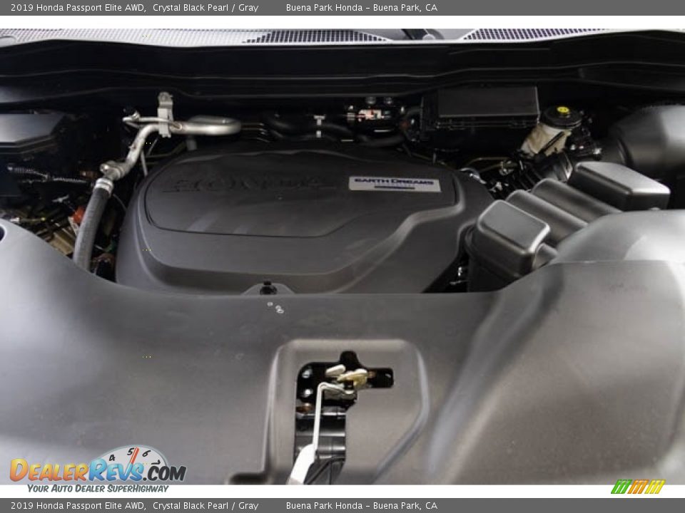 2019 Honda Passport Elite AWD Crystal Black Pearl / Gray Photo #9