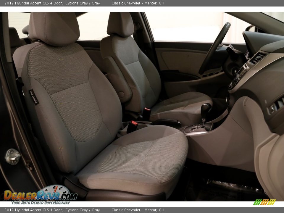 2012 Hyundai Accent GLS 4 Door Cyclone Gray / Gray Photo #12