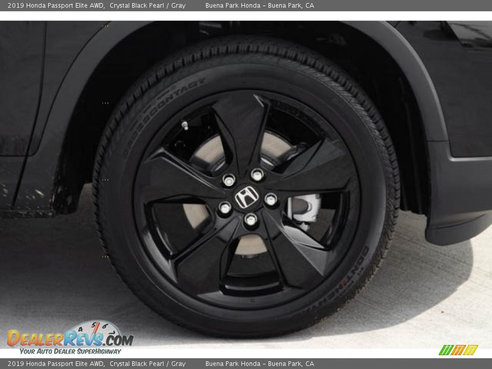 2019 Honda Passport Elite AWD Crystal Black Pearl / Gray Photo #13