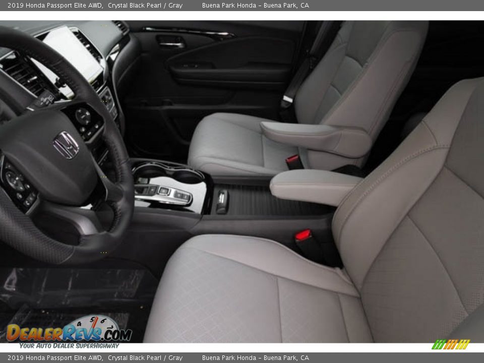 2019 Honda Passport Elite AWD Crystal Black Pearl / Gray Photo #15