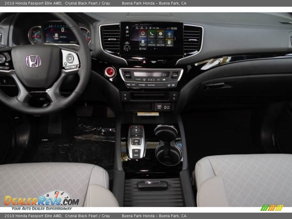 2019 Honda Passport Elite AWD Crystal Black Pearl / Gray Photo #17