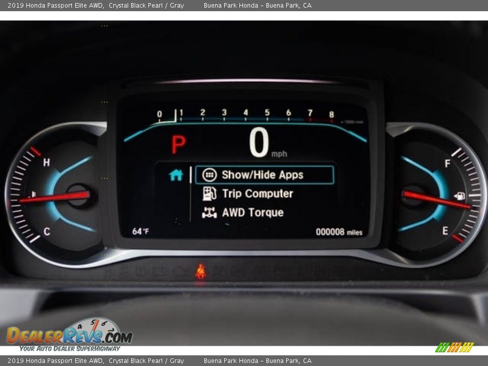 2019 Honda Passport Elite AWD Crystal Black Pearl / Gray Photo #18