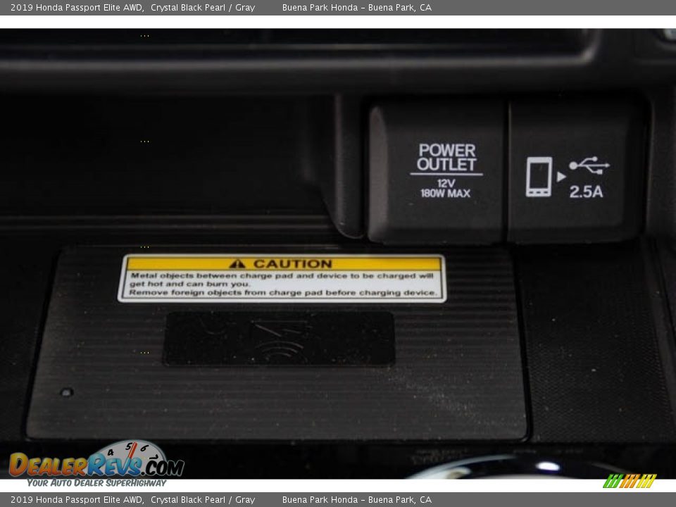2019 Honda Passport Elite AWD Crystal Black Pearl / Gray Photo #23