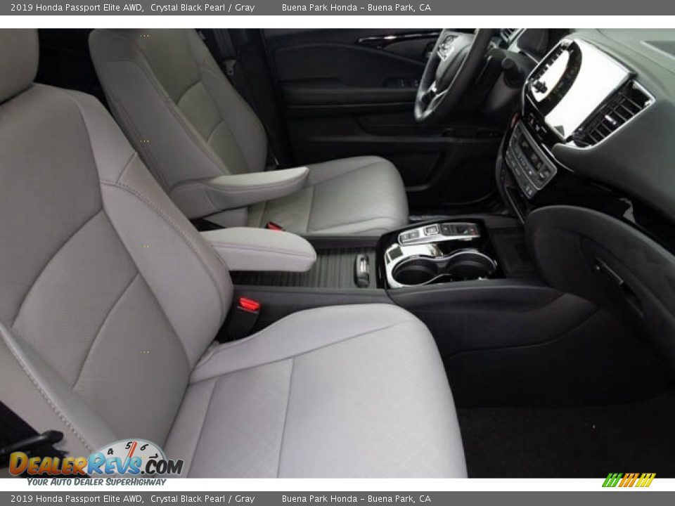 2019 Honda Passport Elite AWD Crystal Black Pearl / Gray Photo #30