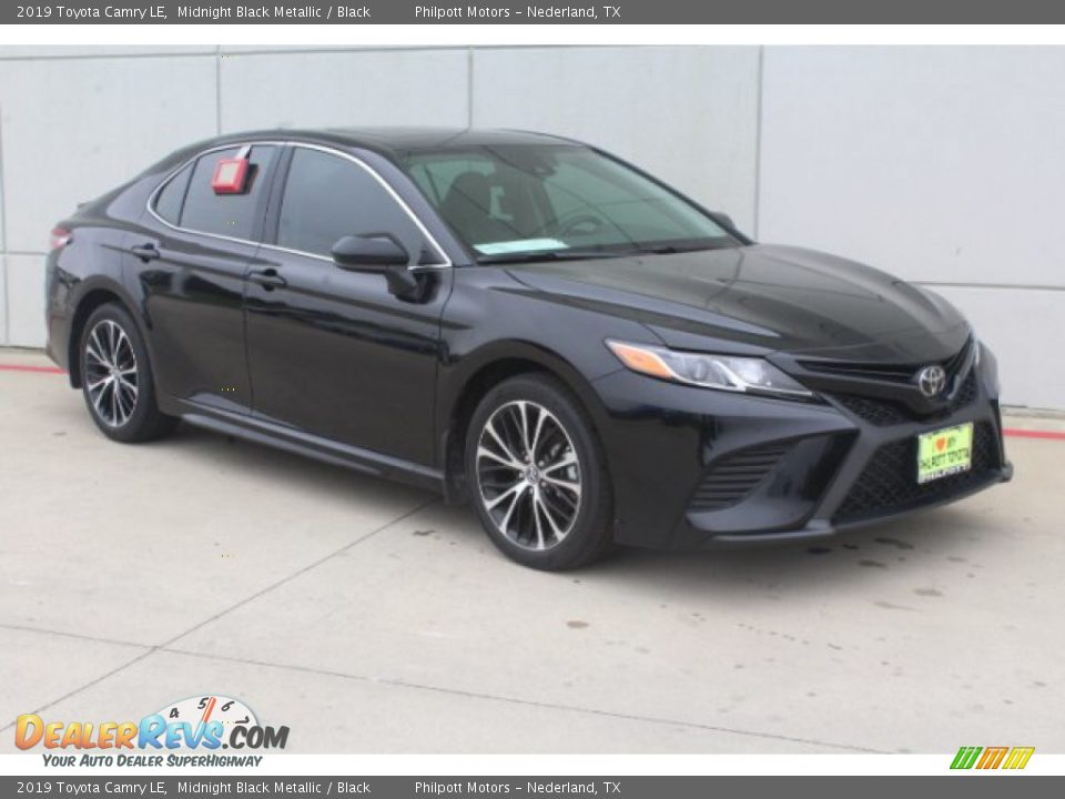 2019 Toyota Camry LE Midnight Black Metallic / Black Photo #2