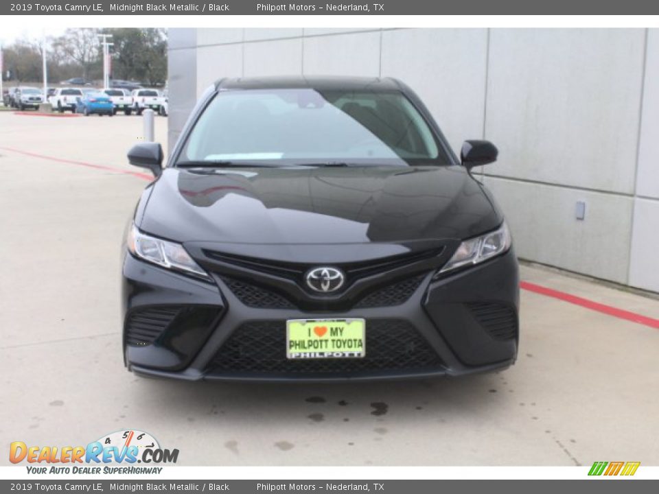 2019 Toyota Camry LE Midnight Black Metallic / Black Photo #3