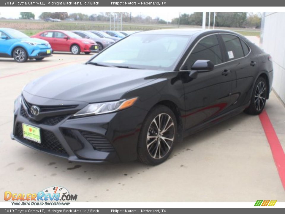 2019 Toyota Camry LE Midnight Black Metallic / Black Photo #4