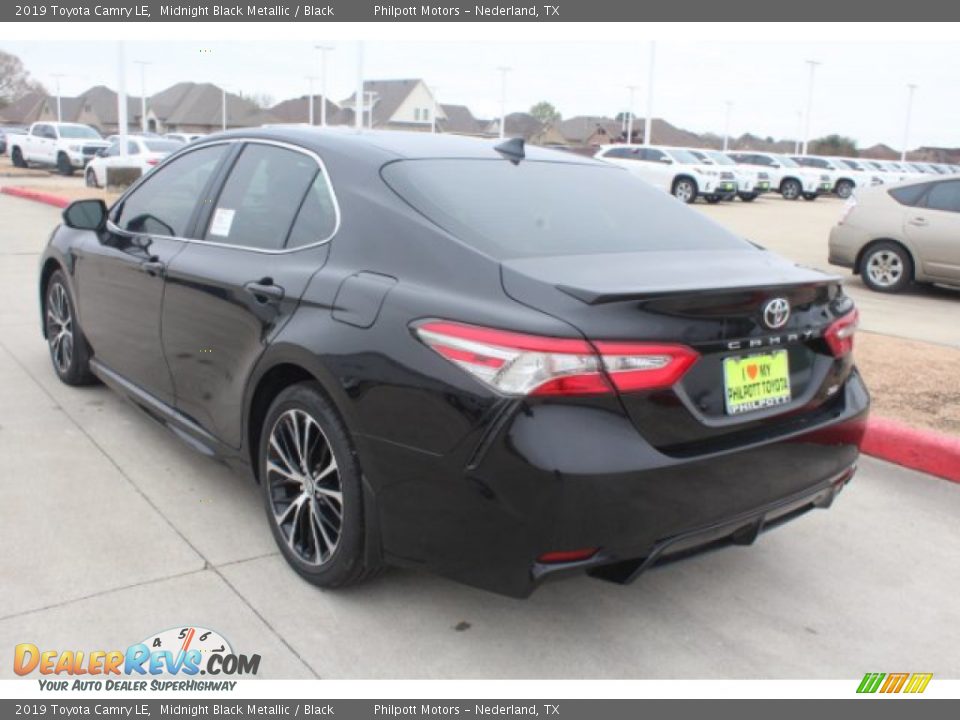 2019 Toyota Camry LE Midnight Black Metallic / Black Photo #6