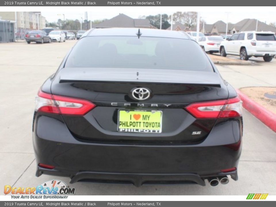 2019 Toyota Camry LE Midnight Black Metallic / Black Photo #7