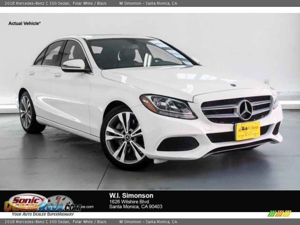 2018 Mercedes-Benz C 300 Sedan Polar White / Black Photo #1