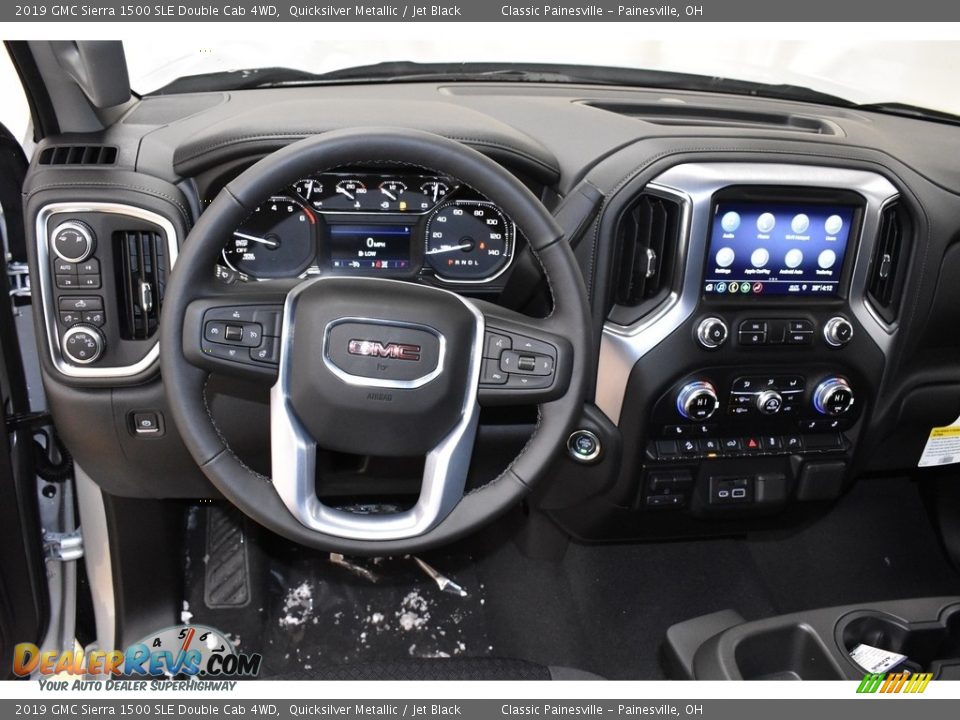 2019 GMC Sierra 1500 SLE Double Cab 4WD Quicksilver Metallic / Jet Black Photo #8