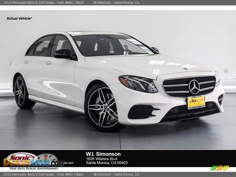 2019 Mercedes-Benz E 300 Sedan Polar White / Black Photo #1