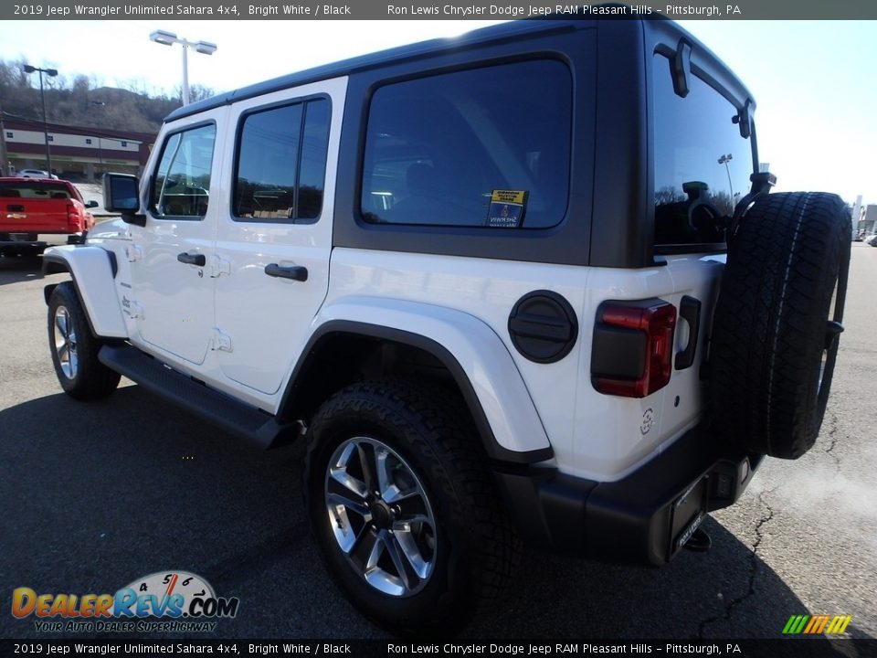 2019 Jeep Wrangler Unlimited Sahara 4x4 Bright White / Black Photo #3