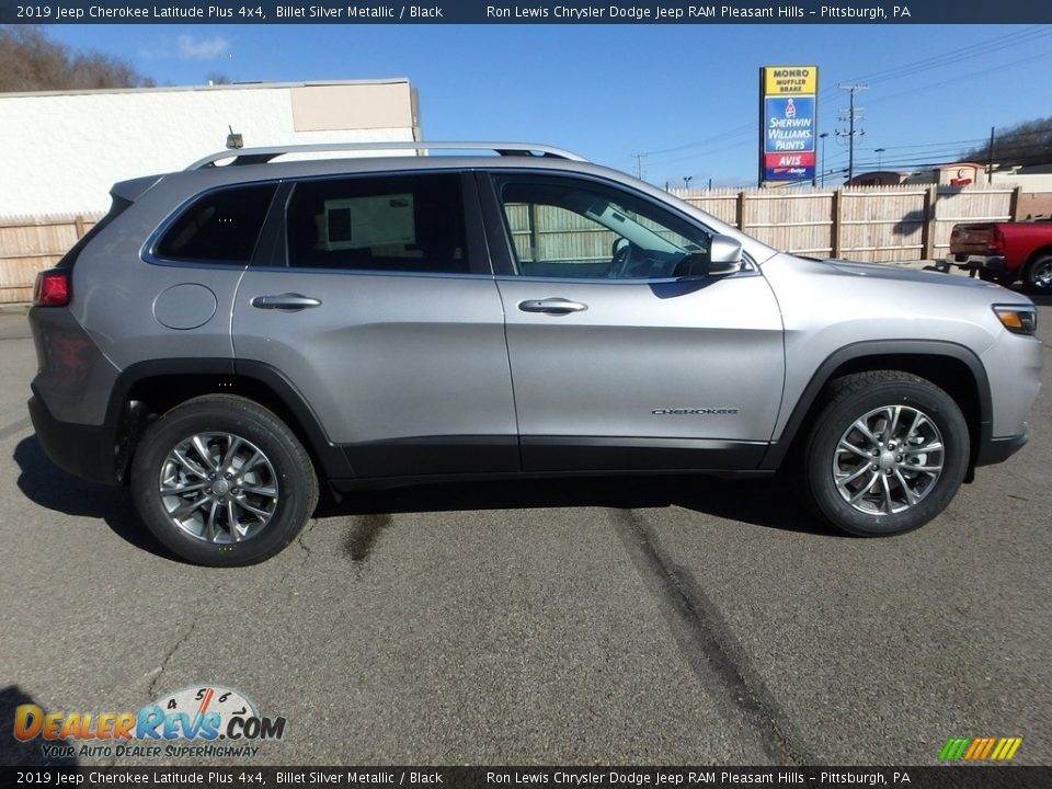 2019 Jeep Cherokee Latitude Plus 4x4 Billet Silver Metallic / Black Photo #7