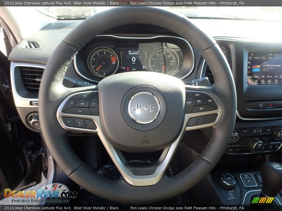 2019 Jeep Cherokee Latitude Plus 4x4 Billet Silver Metallic / Black Photo #18