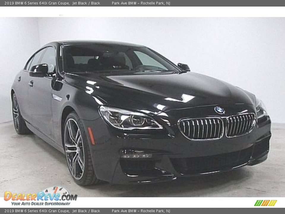 2019 BMW 6 Series 640i Gran Coupe Jet Black / Black Photo #3
