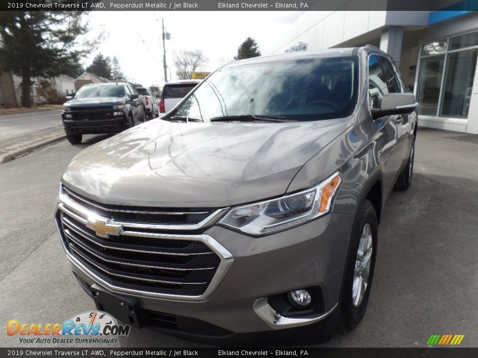 2019 Chevrolet Traverse LT AWD Pepperdust Metallic / Jet Black Photo #3
