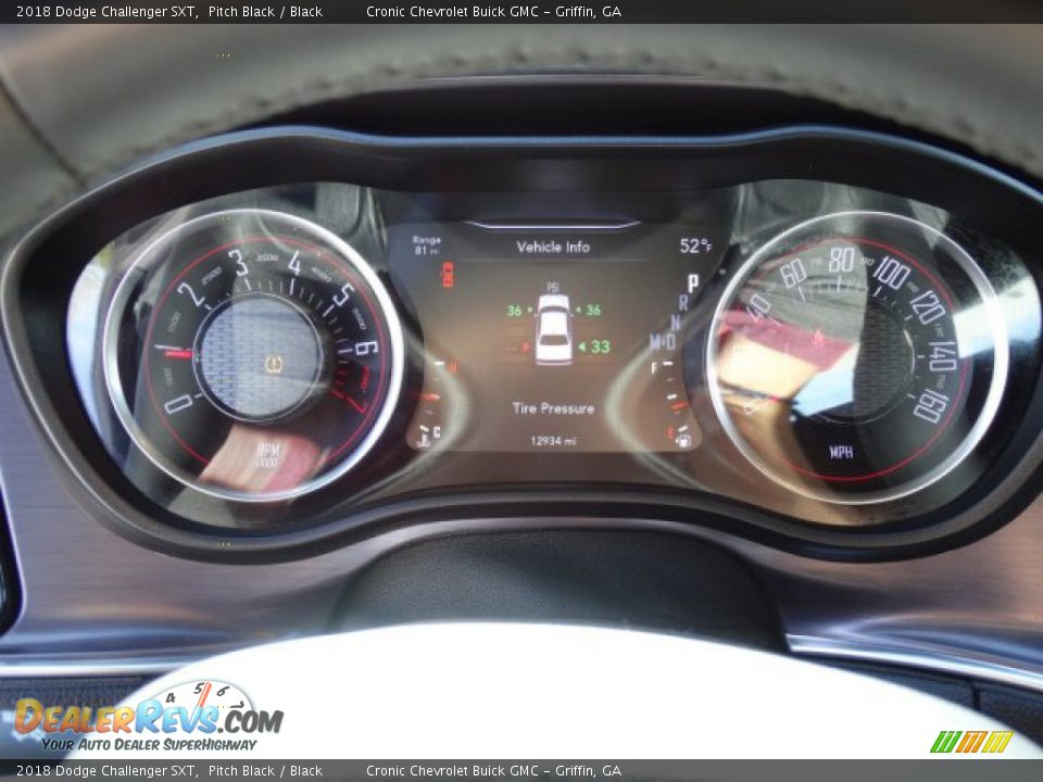 2018 Dodge Challenger SXT Pitch Black / Black Photo #14