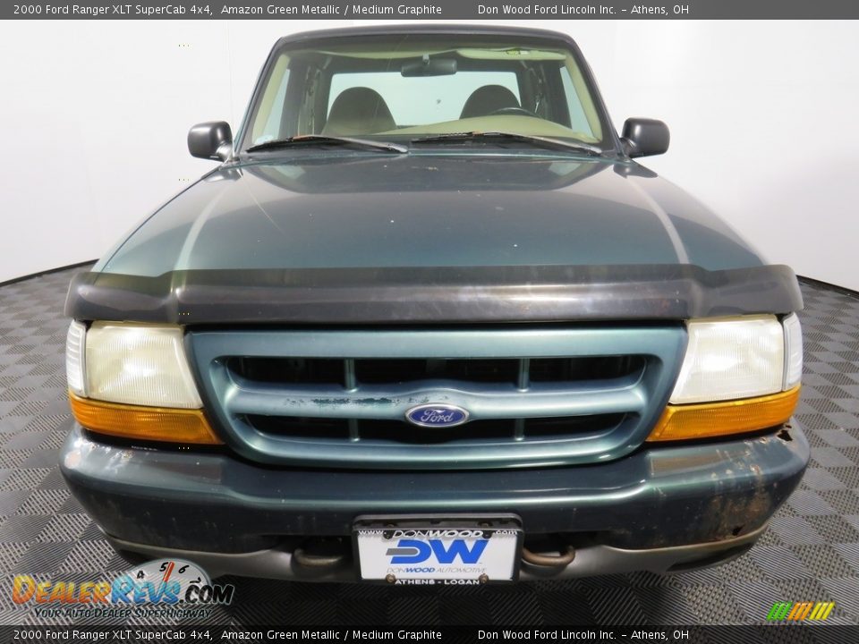 2000 Ford Ranger XLT SuperCab 4x4 Amazon Green Metallic / Medium Graphite Photo #4