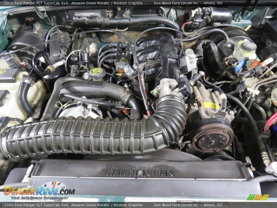2000 Ford Ranger XLT SuperCab 4x4 Amazon Green Metallic / Medium Graphite Photo #6