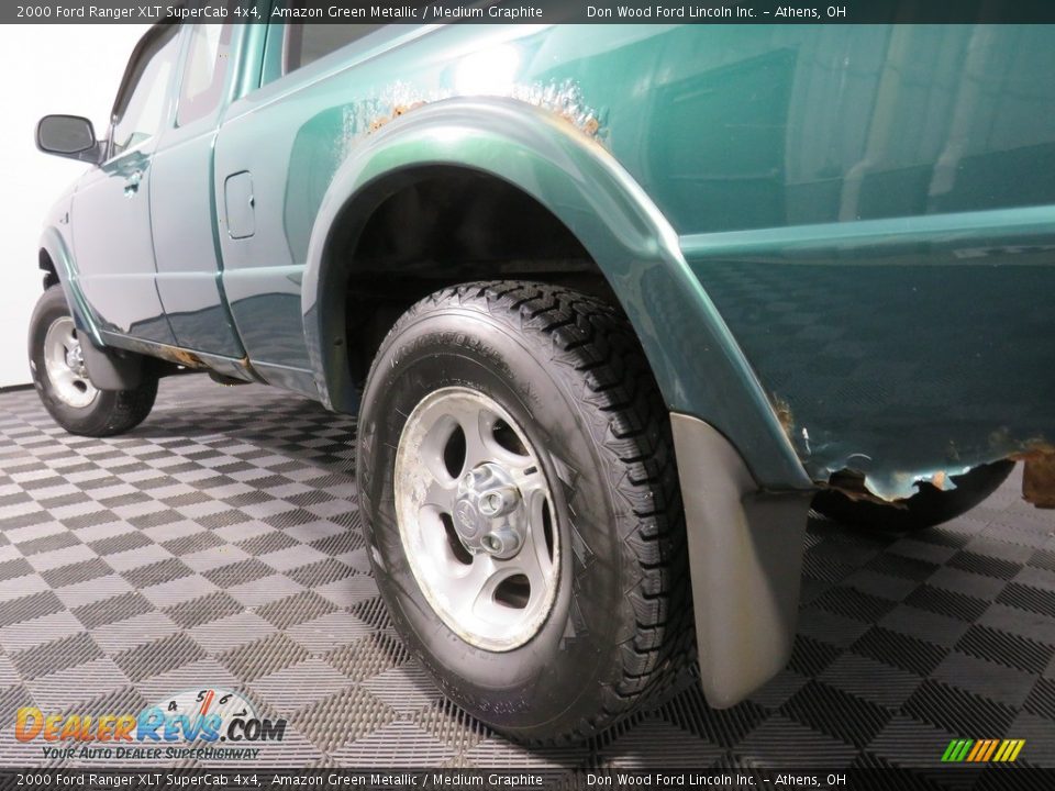 2000 Ford Ranger XLT SuperCab 4x4 Amazon Green Metallic / Medium Graphite Photo #9