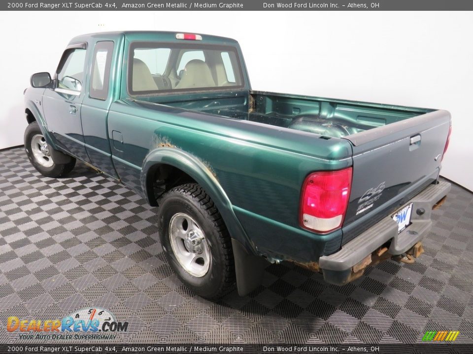 2000 Ford Ranger XLT SuperCab 4x4 Amazon Green Metallic / Medium Graphite Photo #10