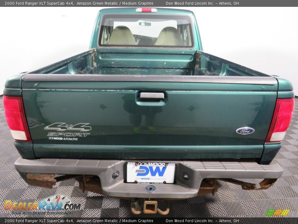 2000 Ford Ranger XLT SuperCab 4x4 Amazon Green Metallic / Medium Graphite Photo #11