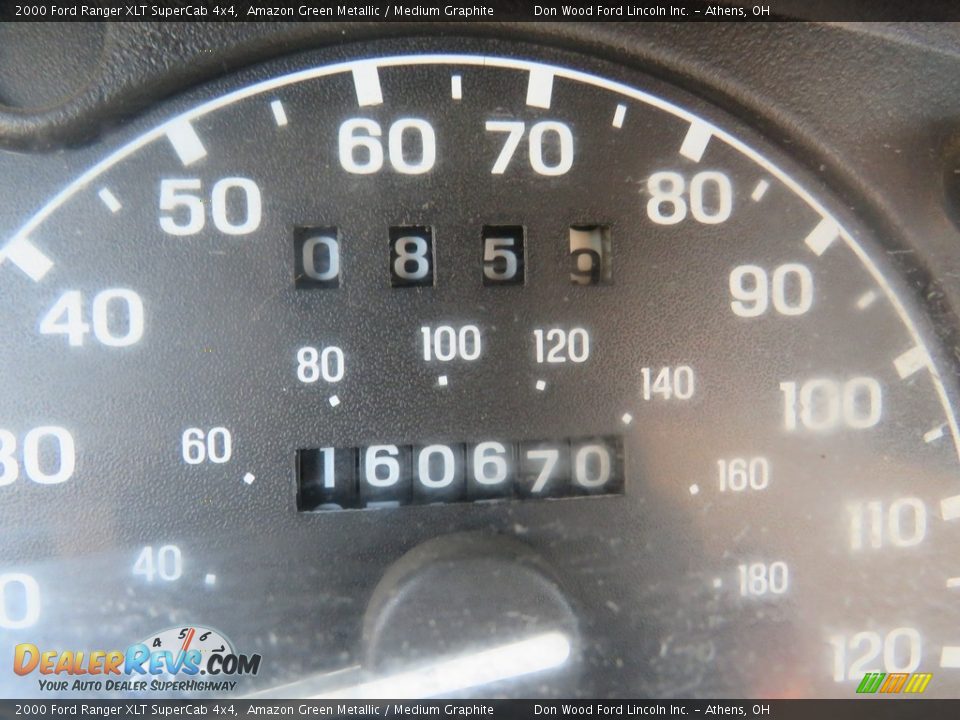 2000 Ford Ranger XLT SuperCab 4x4 Amazon Green Metallic / Medium Graphite Photo #17