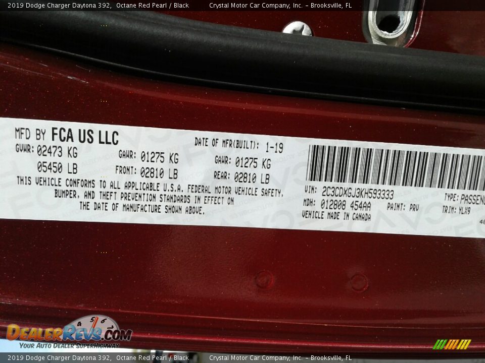 2019 Dodge Charger Daytona 392 Octane Red Pearl / Black Photo #22