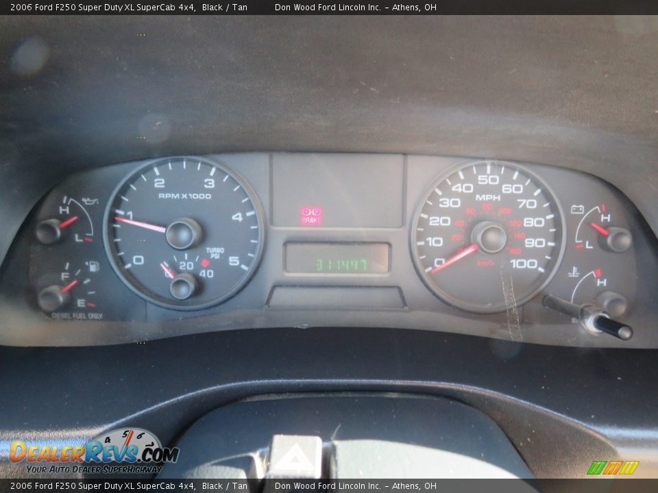 2006 Ford F250 Super Duty XL SuperCab 4x4 Black / Tan Photo #16