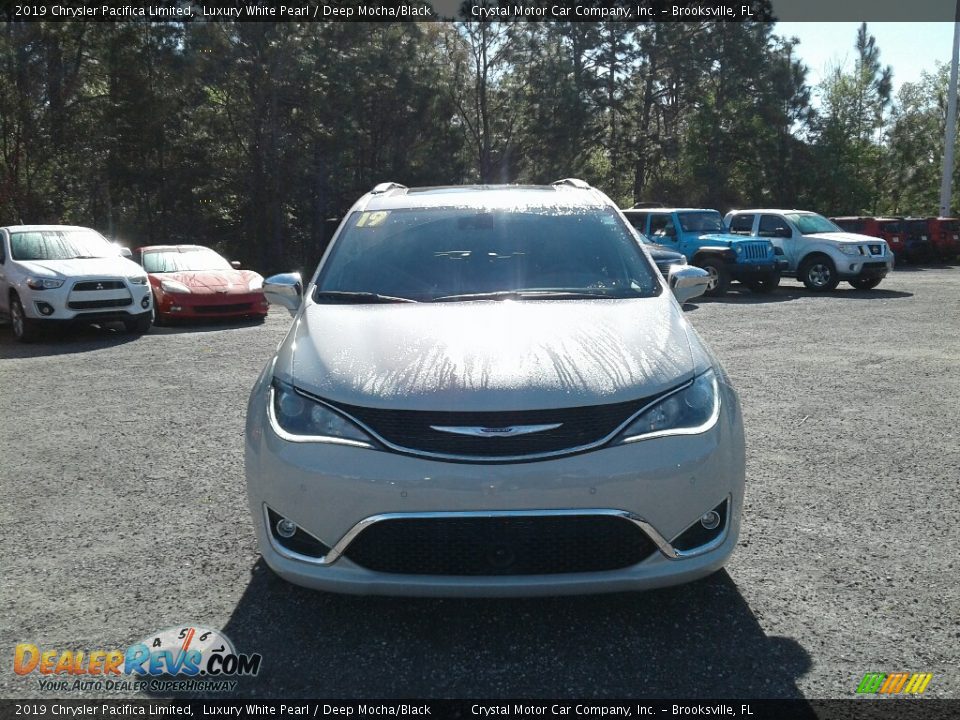 2019 Chrysler Pacifica Limited Luxury White Pearl / Deep Mocha/Black Photo #8